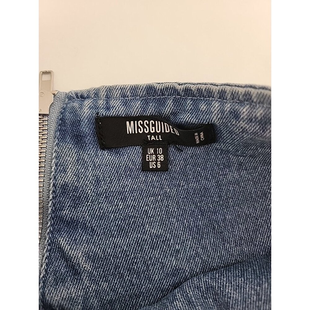 Missguided Tall High Waisted Corset Pleated Balloon Jeans Light Wash Size 6 - Picture 8 of 10